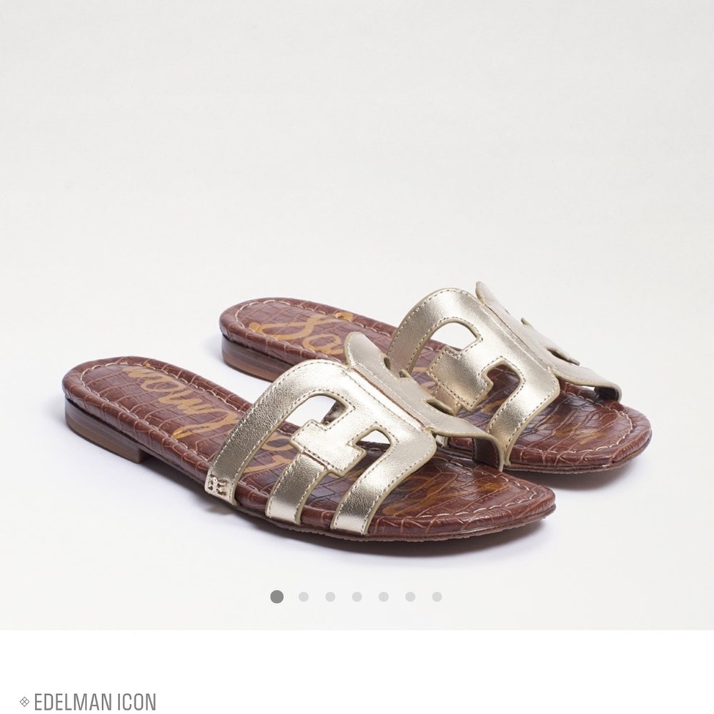 Sam Edelman Metallic Gold Slide Sandals